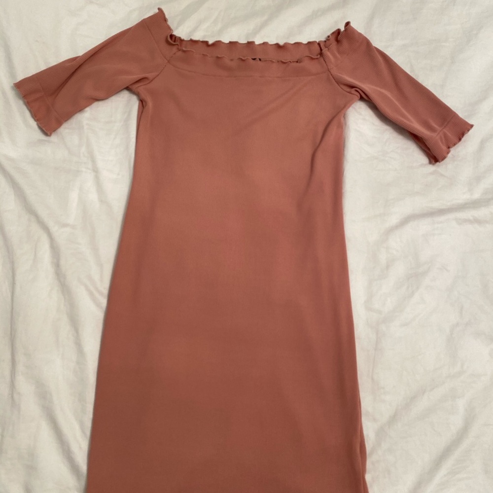 Off shoulder fitted mini dress